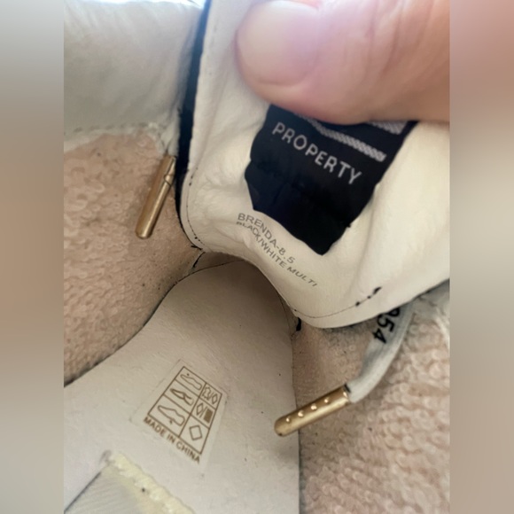 White Low-Top Sneakers with Perforated Pattern - Picture 7 of 10